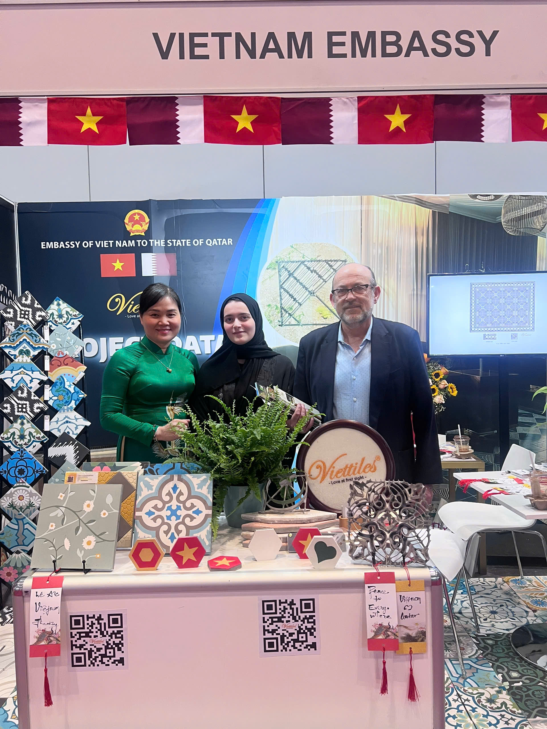 Viettiles Participates in Project Qatar 2025 Vietnamese Tiles, Global Vision