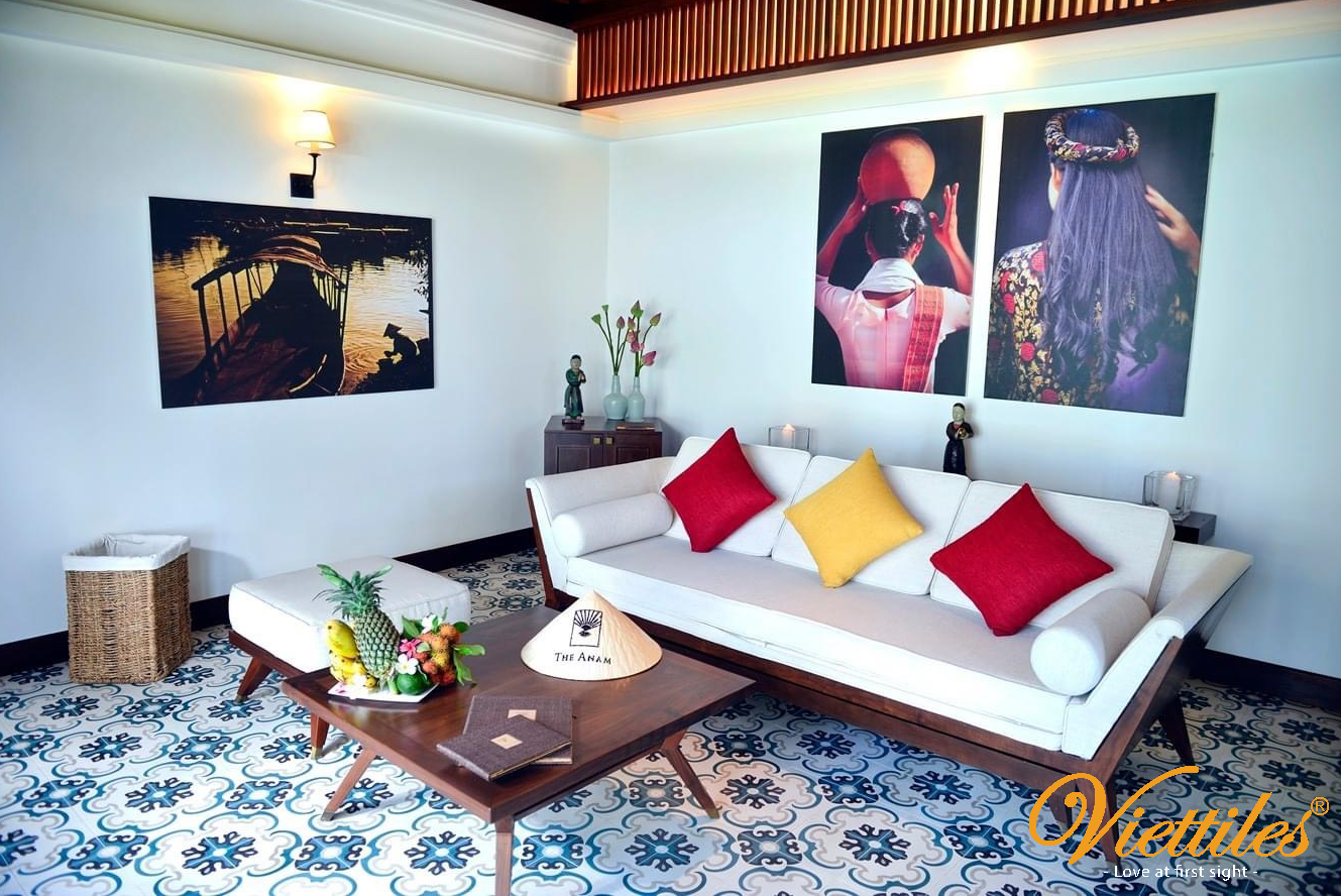 Bí Quyết Phối Màu Gạch Bông Phòng Khách Hài Hòa Và Sang Trọng