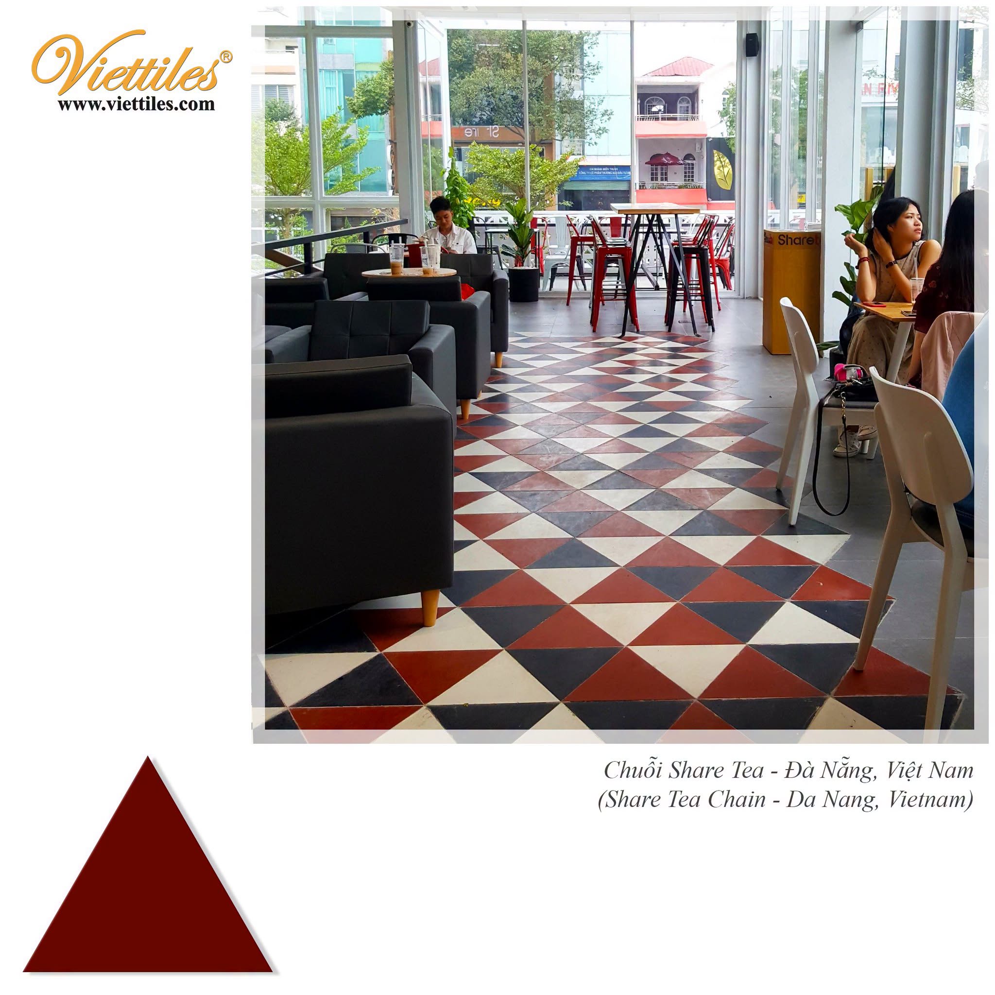 How to Style Red Encaustic Tiles to Create a Warm Focal Point for Kitchens, Porches, and Cafés