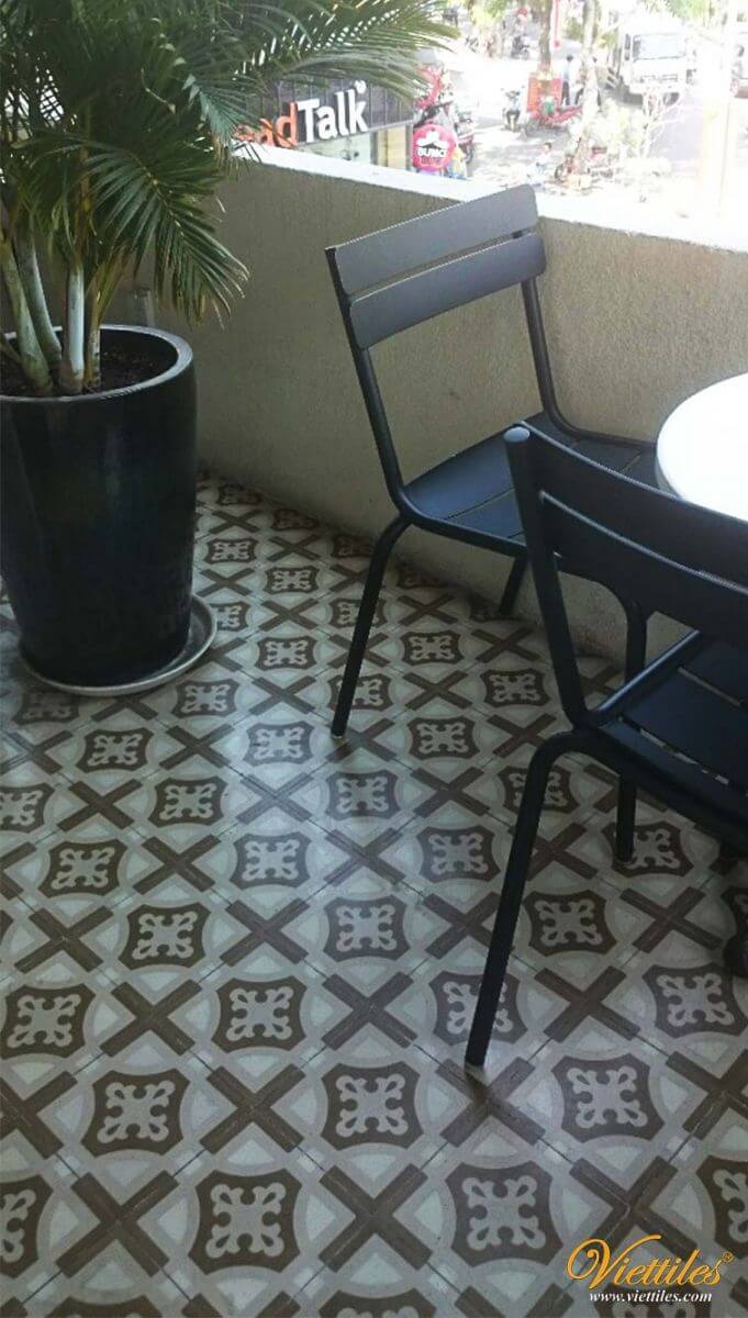 starbucks cement tile handmade by Viettiles