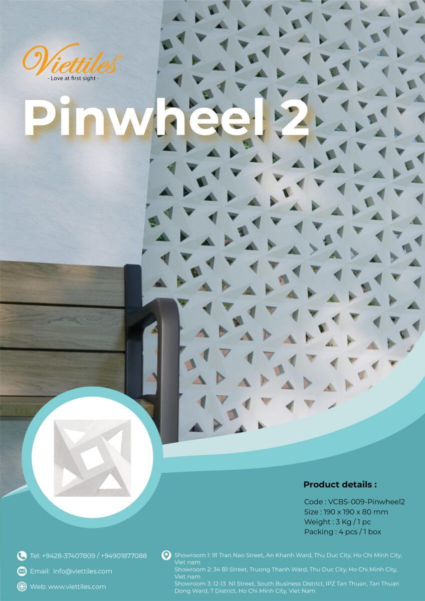 Gạch bông gió pinwheel 2