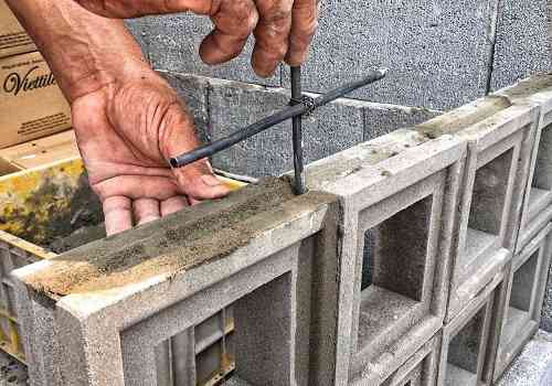 Cement block installation guide