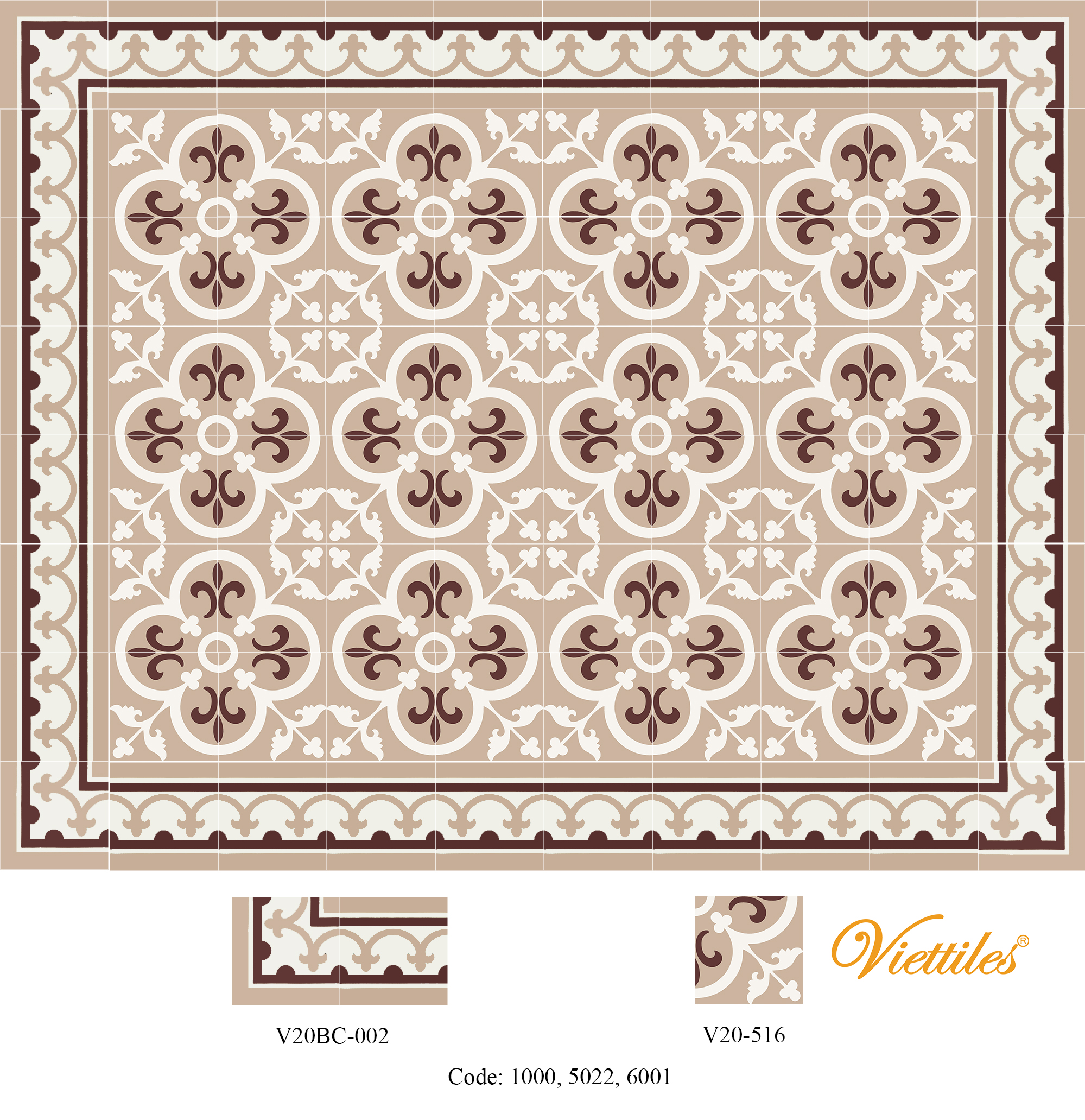 THAM GACH BONG V20-516-T05 THAM GACH BONG V20-516-T05